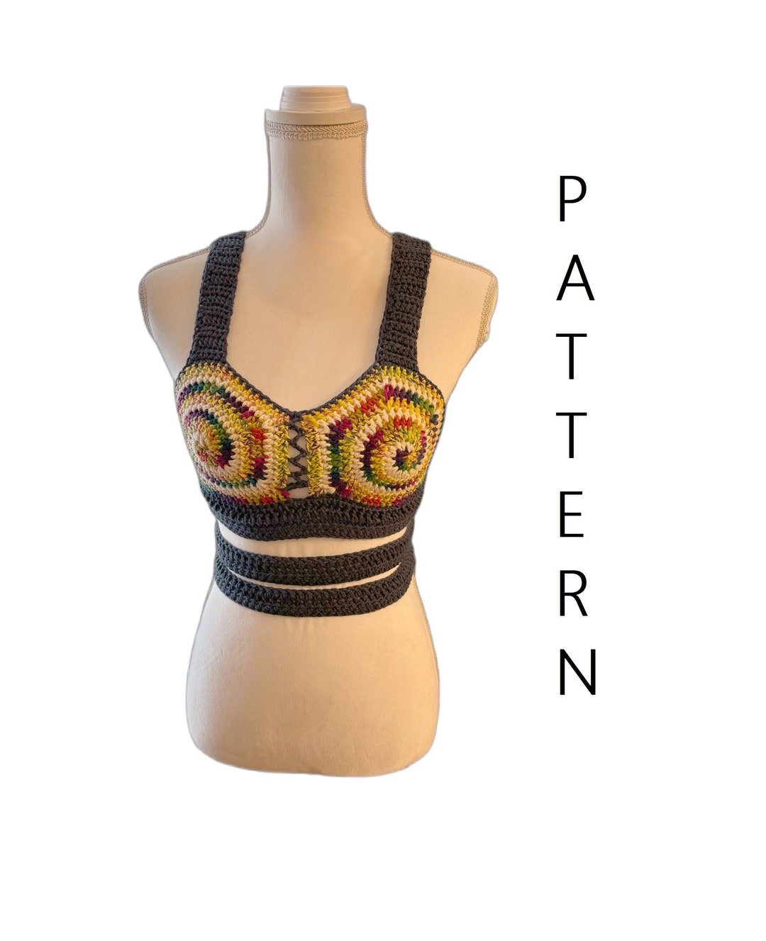 Crochet Crop Top Pattern Crochet Bralette Top Pattern Candy Etsy
