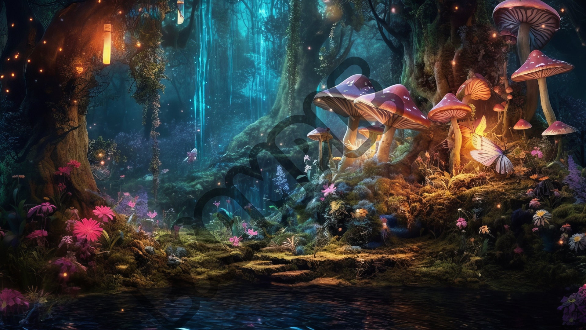 12pack Digital Fairy Backdrops, Highquality Overlays