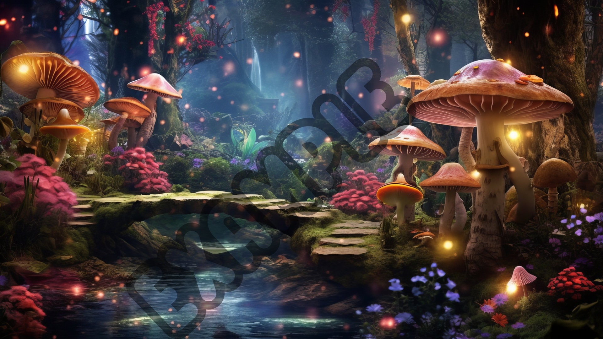 12pack Digital Fairy Backdrops, Highquality Overlays