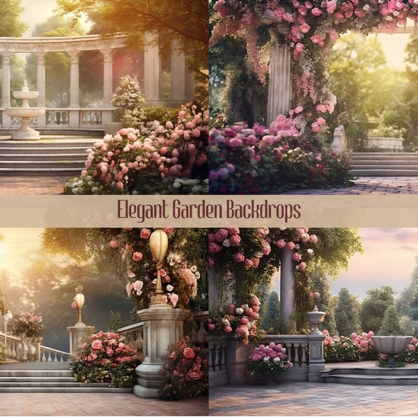 Transform Your Photoshoots with a 20 Pack Elegant Garden Digital Backdrops | Photoshop Overlays and Fine Art Backgrounds