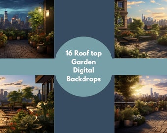 Rooftop Garden Dreams: Captivating 16-Pack for Exquisite Maternity, Romantic, and Photographic Overlays