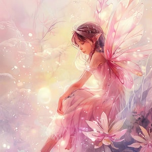 Whimsical Fairy Wall Art Bundle - 10 Enchanting Watercolor Prints for Nursery and Home Decor