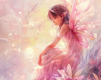 Whimsical Fairy Wall Art Bundle - 10 Enchanting Watercolor Prints for Nursery and Home Decor