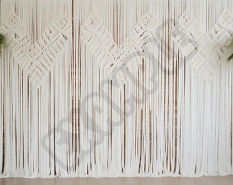 Macrame Wedding Backdrop Digital: Boho-Inspired Knotting Patterns for Rustic Weddings