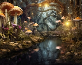 12-pack Digital Fairy Backdrops, High-Quality Photoshop Overlays, Magical & Whimsical Themes, Ideal for Zoom/Teams Virtual Meetings