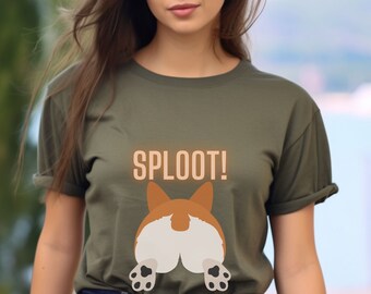 Corgi Sploot Unisex Jersey Short Sleeve Tee