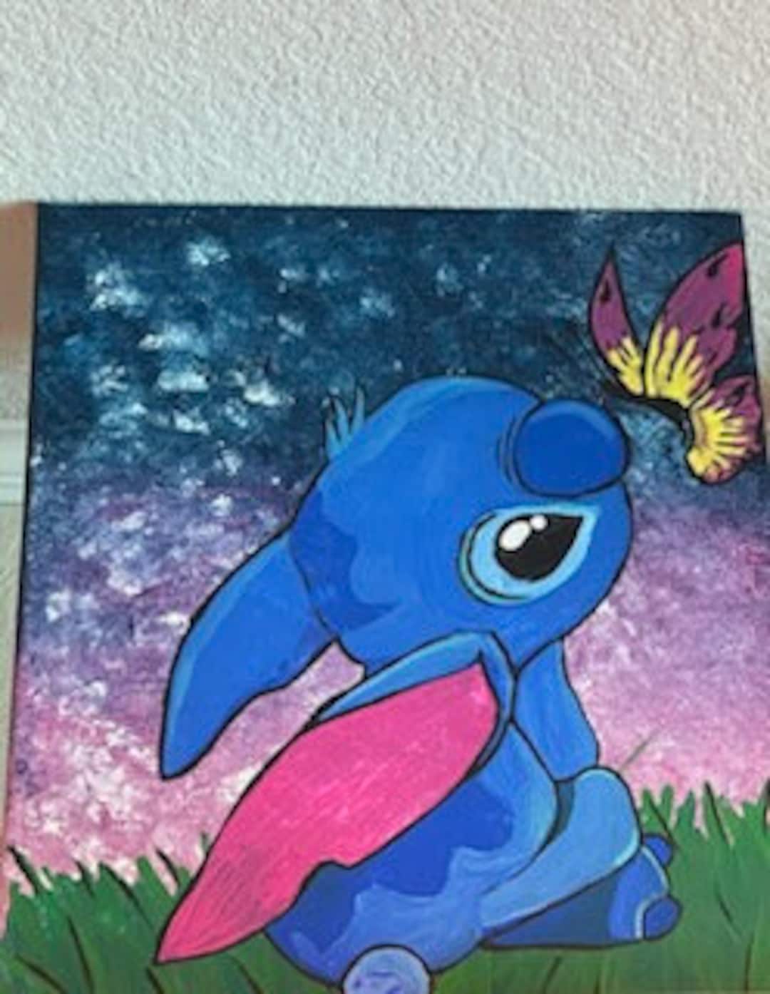 Stitch Acrylic Painting on Canvas Etsy