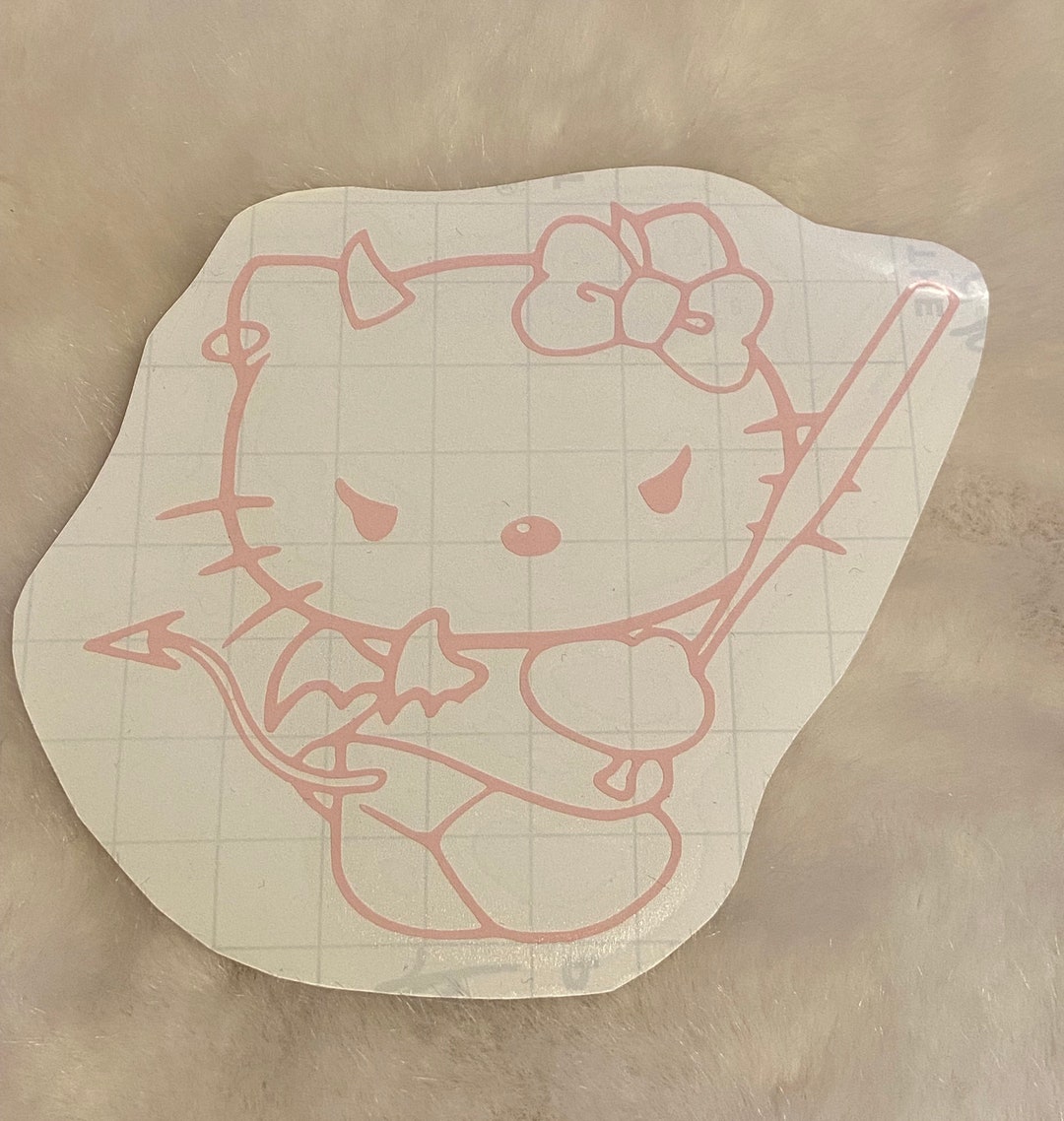 Hello Kitty Baseball Bat Devil Vinyl Decal light Pink Etsy Canada