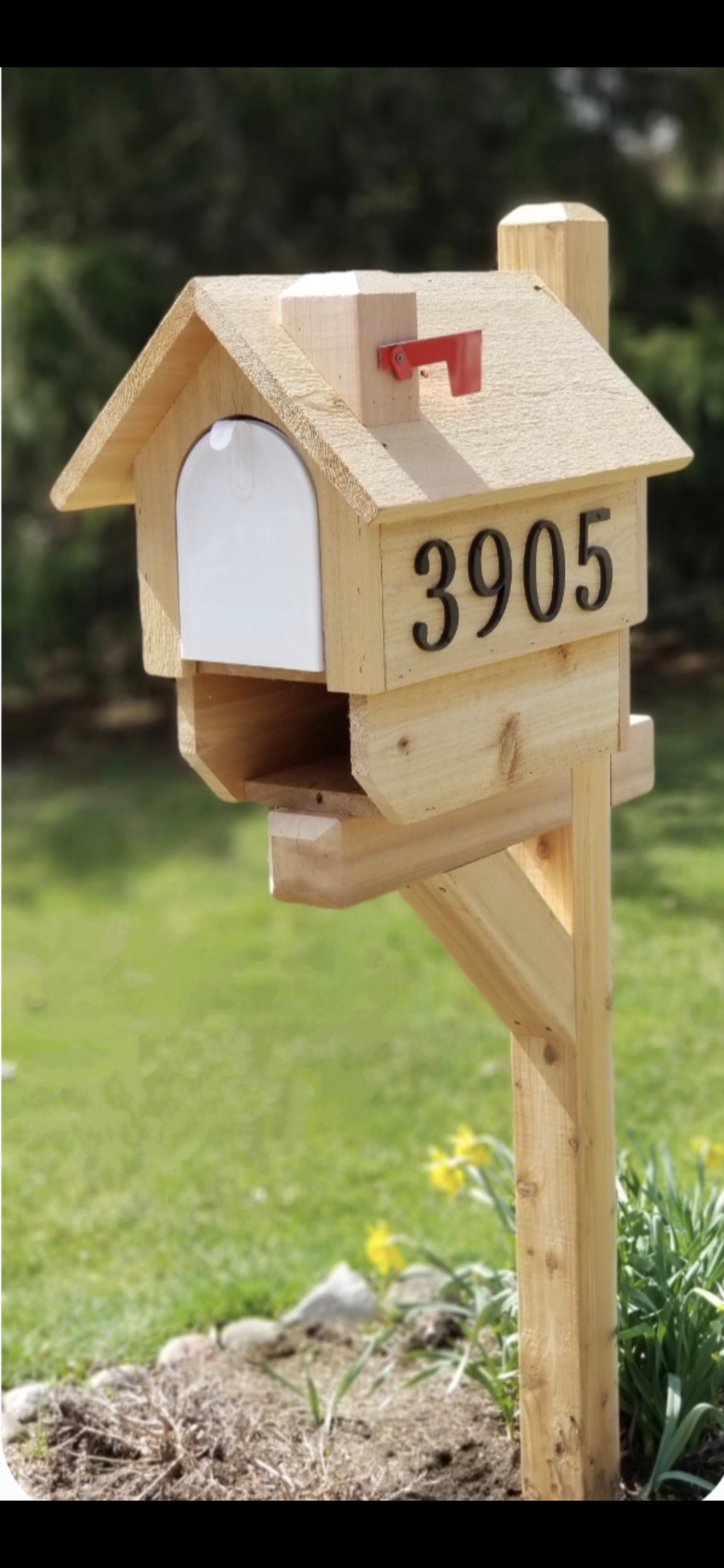 Deluxe Cedar Mailbox Etsy