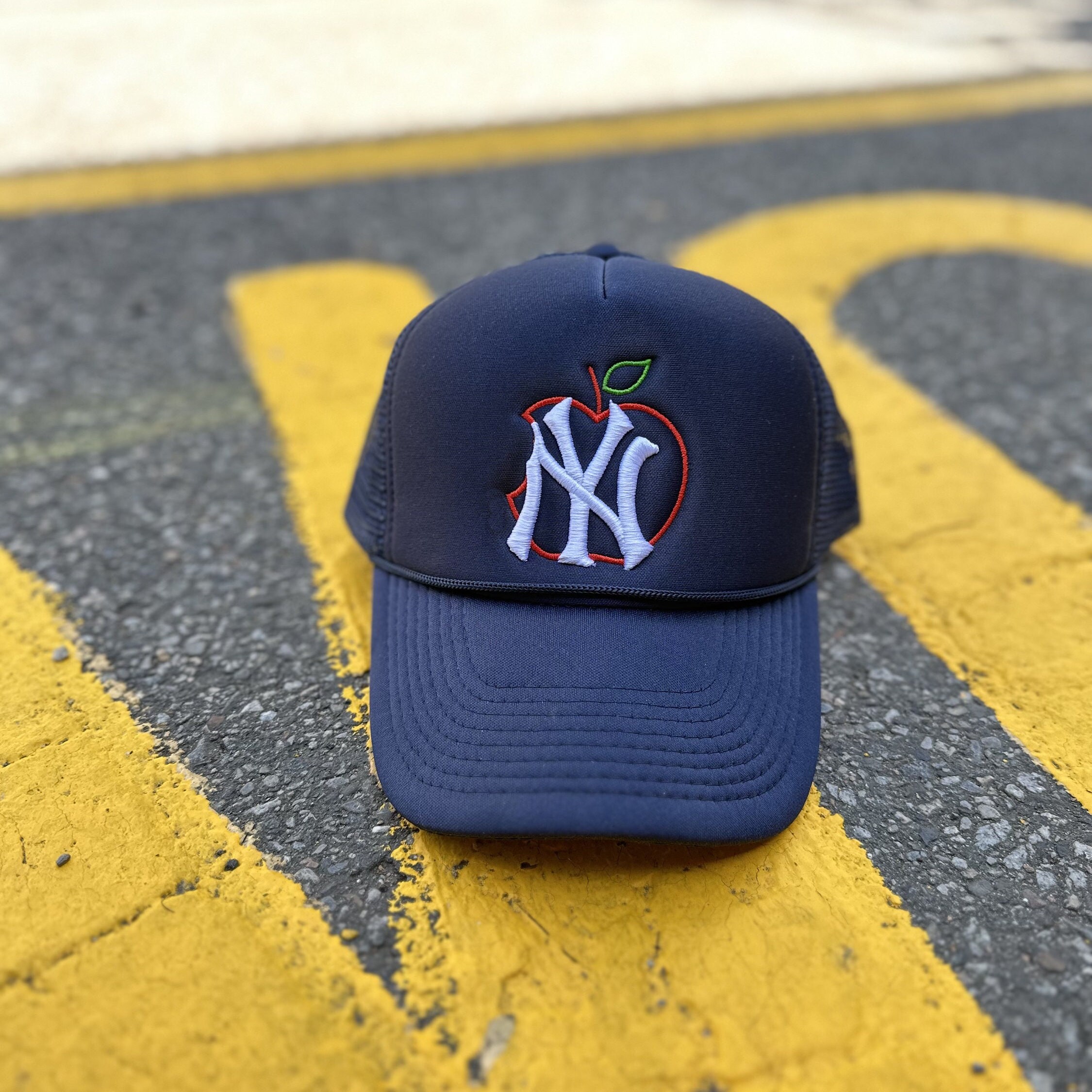 Blue Yankees Hat   Etsy