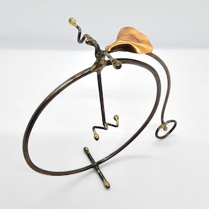 Vintage 1970's brass/copper bicycle figurine.