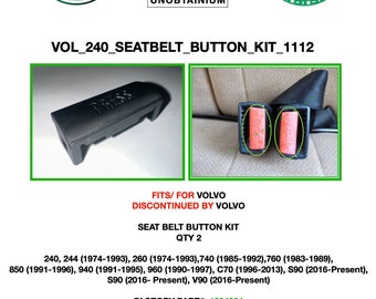 Volvo seat belt button for the 240,244, 260,740, 760,850, 940, 960, C70, S90 & V90 Part# 1304364