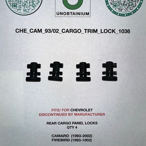 The Camaro/ Firebird (1993-2002) Cargo panel latches (Set of four)