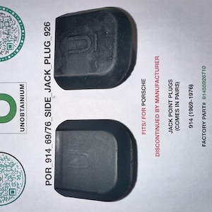 PORSCHE 914 (1969-1976) Jack point covers (Comes in Pairs)