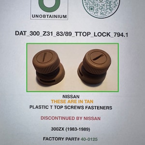 Nissan 300zx Z31 (1983-198) T Top locks in Tan
