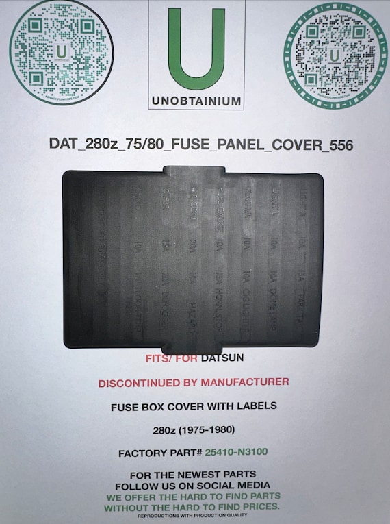 Datsun 280z Fusebox Cover - Etsy