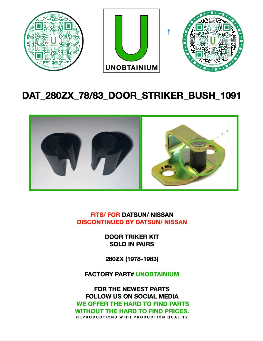 Datsun/ Nissan 280ZX Striker Bushings (QTY 2) - Etsy