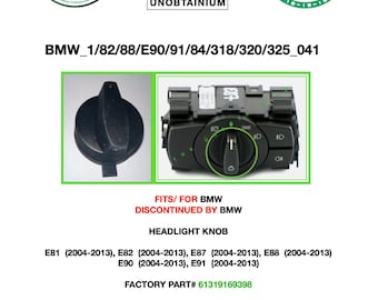 BMW Headlight knob Part# 61319169398