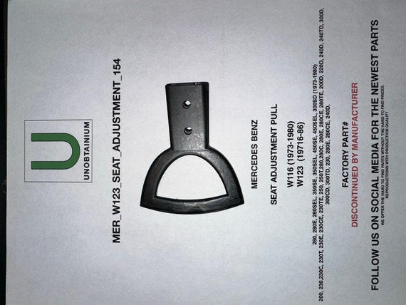 MERCEDES BENZ W123 Seat Pull Adjustment - Etsy