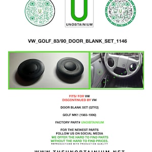 VW Golf MK2 1983-1990 Door blank kit (Qty 2)