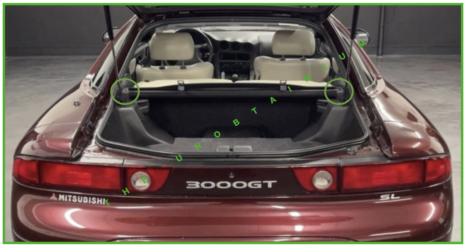 三菱GTO2000SLトランク Mitsubishi 3000gt 1990-2000, Dodge Stealth (1990-1996) Rear