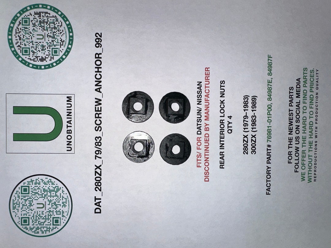 DATSUN/ NISSAN 280ZX/ 300Z Rear Panel Locks - Etsy Norway