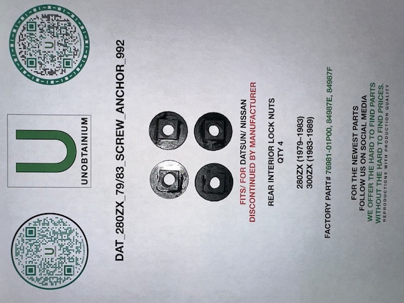 DATSUN/ NISSAN 280ZX/ 300Z Rear Panel Locks - Etsy Norway