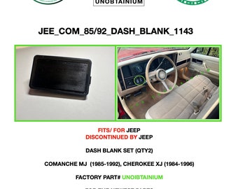 Jeep Comanche & Cherokee dash blank set (Qty 2)