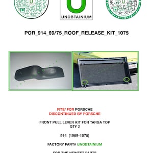 PORSCHE 914 (1969-1975) Targa top release lever (Set of 2)