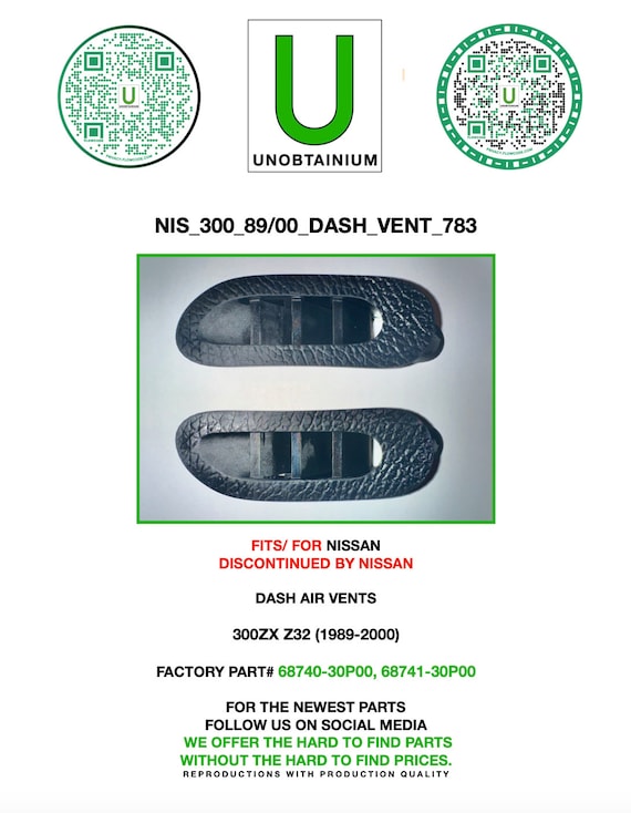 Nissan 300zx Z32 Dash Vents Part# 68740-30P00, 68741-30P00 - Etsy