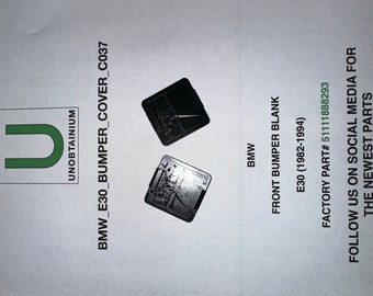 BMW E30 (1982-1994) Juego de piezas ciegas de parachoques