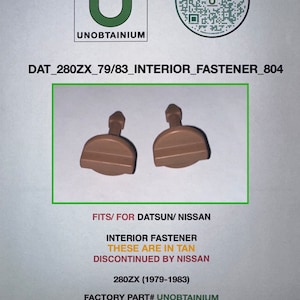 Nissan 300zx z31 (1983-1989) Interior spear fastener(s)