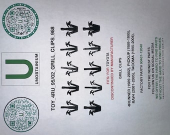 Toyota Grill Snaps 4Runner, Pickup, Rav4 & Tacoma Part# 90467-12040 (10 Stück)