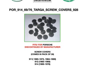 PORSCHE 911, 912 & 914 Screw cap covers (Set of 26)
