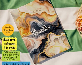 Personalized Abstract Softcover Journal, Custom Message