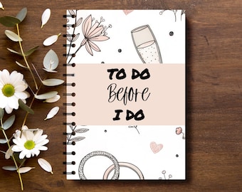 Personalized Bridal Journal, Wedding Planner, Engagement Gift