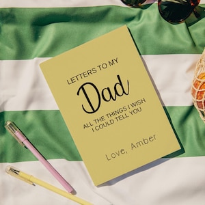 Grief Journal, Customizable  Journal for Letters to my Dad Sympathy Gift, Personalized Photo Memory Journal, Loss of Father Journal