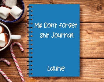 Custom Personalized Spiral Journal - Minimalist Notebook, Blank Diary