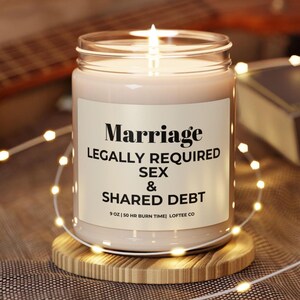 Funny Wedding Gift, Candle for Couples, Funny Candle for Newlyweds, Wedding Shower gift, Gift for Couple, Sarcastic Marriage Gift
