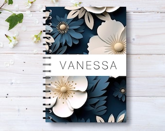 Personalized Spiral Journal – Custom Text, Minimalist Notebook