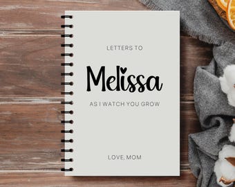 Personalized Letters To My Daughter Journal, Custom Name Keepsake Notebook