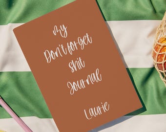 Personalized Softcover Journal, Custom Name Diary, Gratitude Gift
