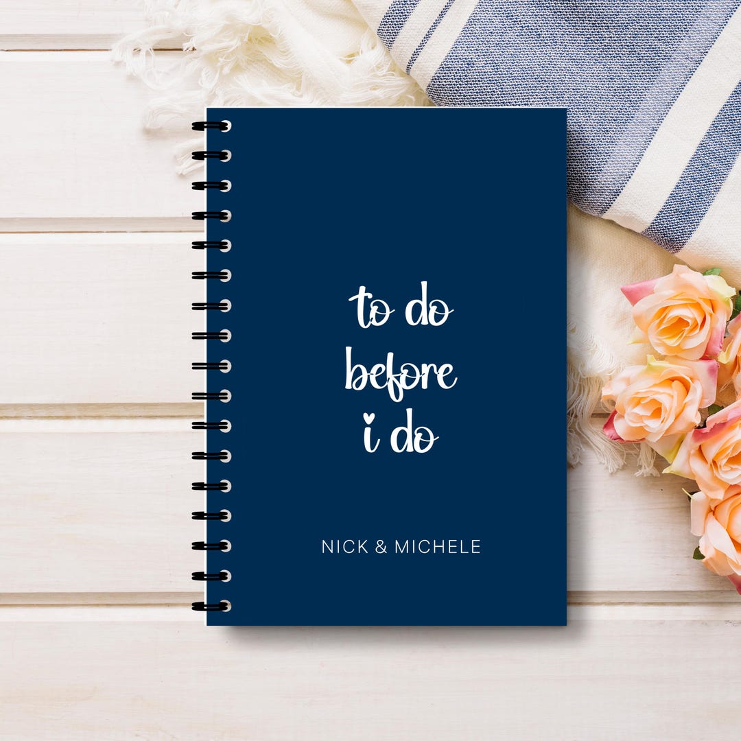 Engaged Journal Personalized Engagement Spiral Journal, Bride to Be Gift, Custom ...