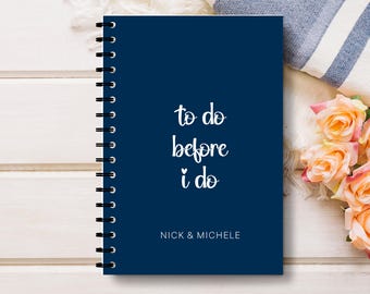 Personalized Bride To Be Spiral Journal, Custom Wedding Planner