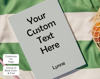 Personalized Minimalist Journal, Custom Name Diary, Softcover