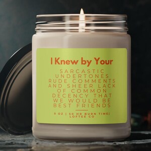 Funny Friendship Candle, Funny Best Friend Candle, Funny Scented Candle Gift, Funny Candle for Bestie, Friendship Gift, Friend Birthday gift