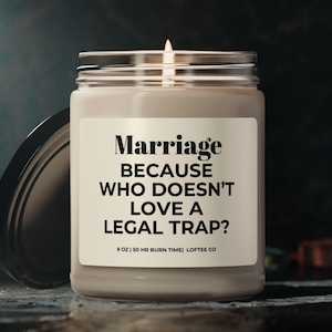 Funny Wedding Gift, Candle for Couples, Funny Candle for Newlyweds, Wedding Shower gift, Gift for Couple, Sarcastic Marriage Gift