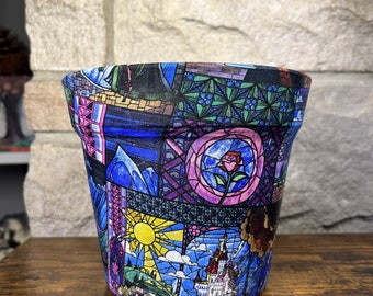 Fabric Covered Flower Pots 7 1/2 inches