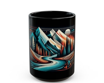 Paysage abstrait Mug noir