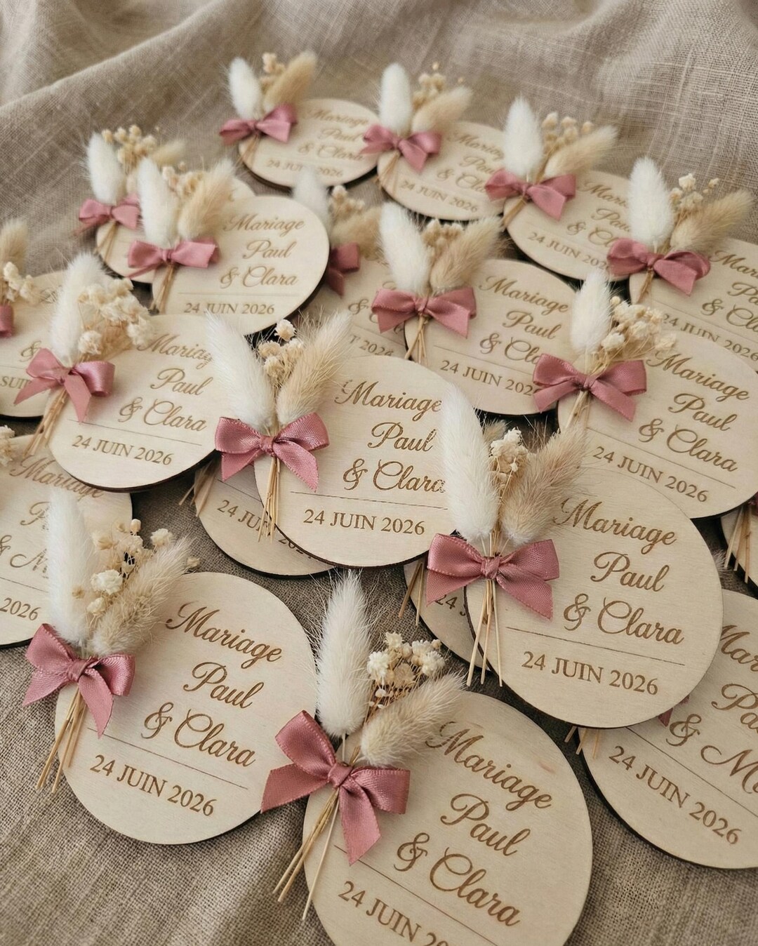 Magnet bois aimanté personnalisé pour toutes occasions - Cadeau Invité ...